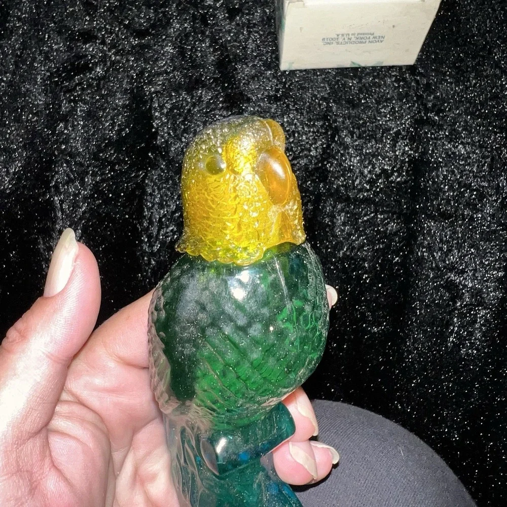 Avon Vintage 70's ISLAND PARAKEET Cologne 1.5 oz Bird Moonwind w Box NOS
